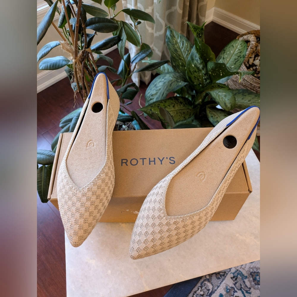 ✨Brand New In Box!✨ Rothy's "The Point II" Size 7.5 In Frappe Basketweave